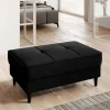 Wohnzimmerhocker mit Truhe in Schwarz - Oktay