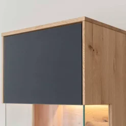 Wohnzimmerschrank aus Eiche und Glas - Masicuri