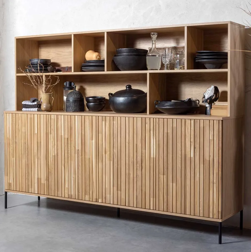 Wohnzimmerschrank mit 4 Türen & 7 Fächern - Cegrada