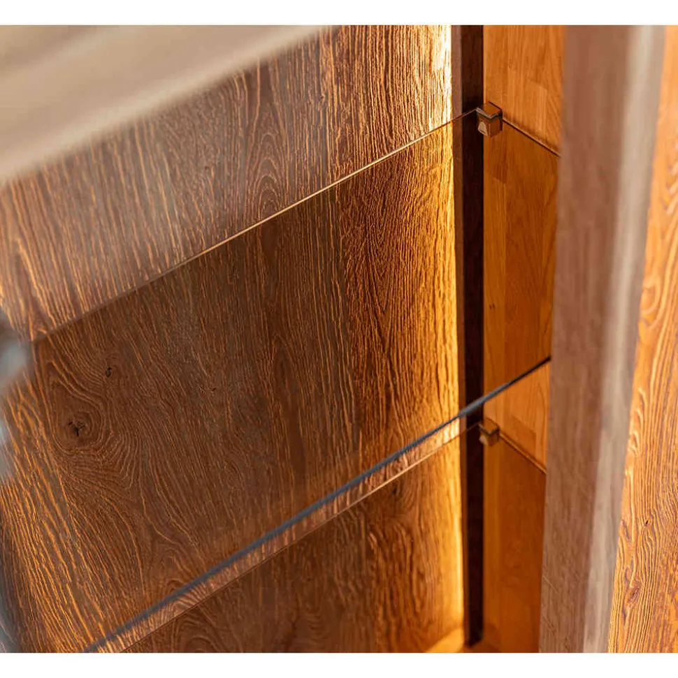 Wohnzimmerschrank mit Glas und LED Licht - Cocondar