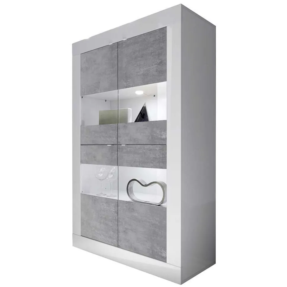 Wohnzimmerschränke in Beton Optik - Narandu (zweiteilig)