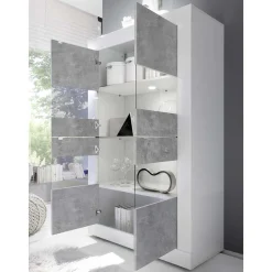 Wohnzimmerschränke in Beton Optik - Narandu (zweiteilig)