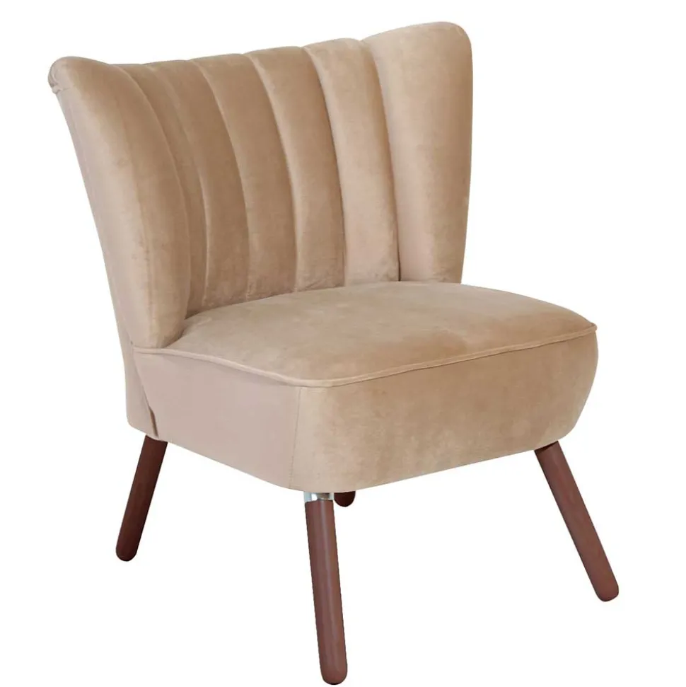 Wohnzimmersessel in Beige und Nussbaum - Boldo