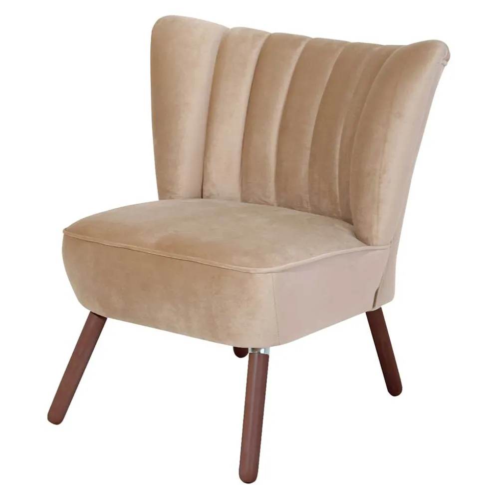 Wohnzimmersessel in Beige und Nussbaum - Boldo