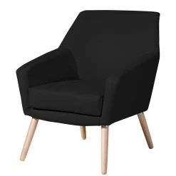 Wohnzimmersessel in Schwarz Kunstleder - Ciabeta