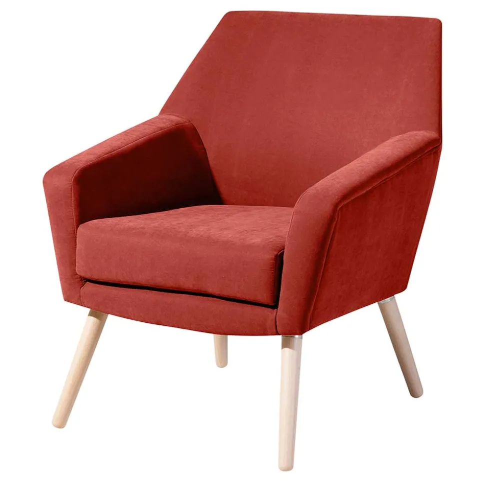 Wohnzimmersessel in Terracotta Velours - Emjada