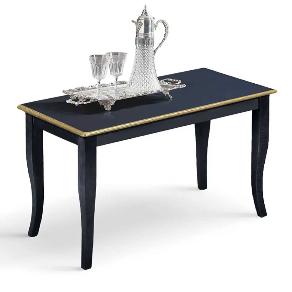 Wohnzimmertisch in Dunkelblau und Gold - Albro
