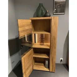 Wohnzimmervitrine aus geöltem Massivholz - Slaraduva