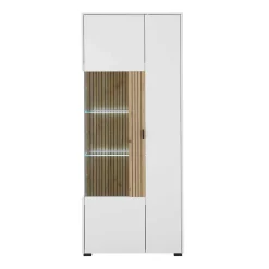 Wohnzimmer-Vitrinenschrank zweifarbig - Nenaloro