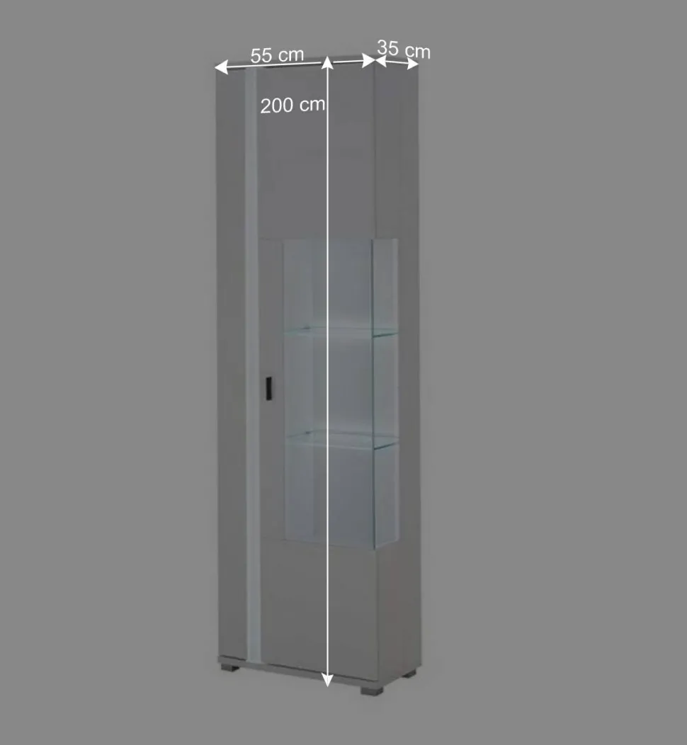Wohnzimmerwand Möbelset mit LED Licht - Tirol (vierteilig)