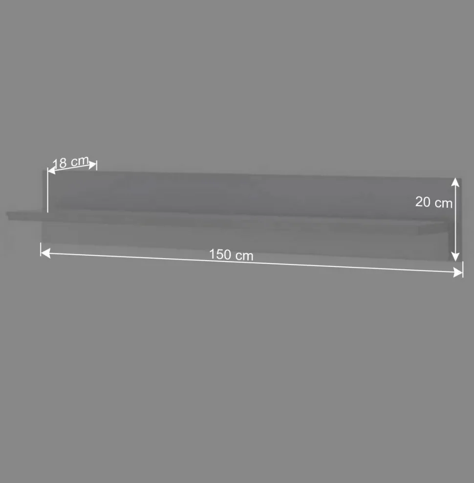 Wohnzimmerwand Möbelset mit LED Licht - Tirol (vierteilig)