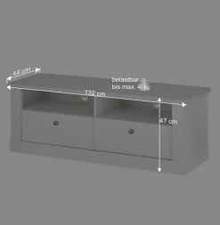 Wohnzimmerwohnwand in weißer Holzoptik Pinie - Liancos (vierteilig)