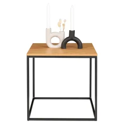 45x45 Beistelltisch in Eiche & Schwarz - Mercadeo