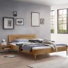 140x200 cm Bettgestell aus Massivholz Wildeiche - Carismata
