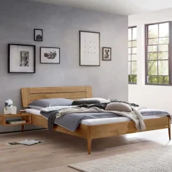 140x200 cm Bettgestell aus Massivholz Wildeiche - Carismata