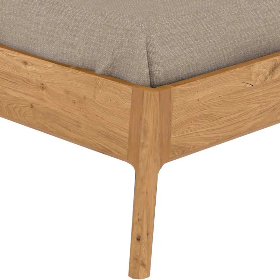 140x200 Designbett aus Wildeiche - Puwa