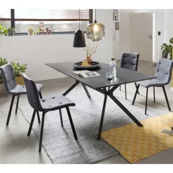 180x90 Esstisch Sitzgruppe Set - Nibal (fünfteilig)