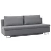 150x200 Schlafcouch mit Bettkasten in Hellgrau Batista mit Kaltschaum