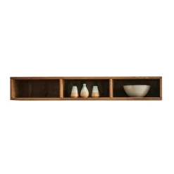 134x22 Wand Regal aus Echtholz - Glenza