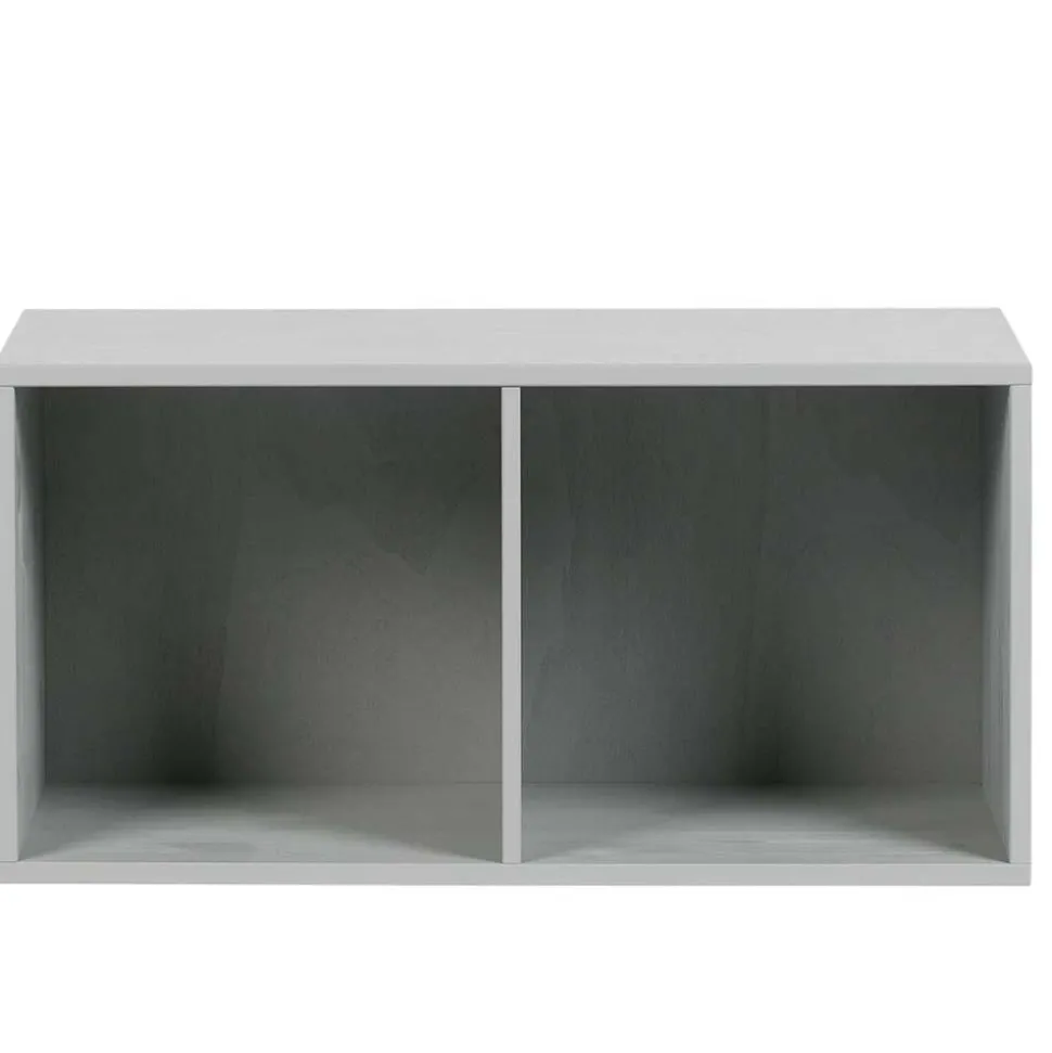 81x41x35 2 Fächer Regal in Grau lackiert - Lanik