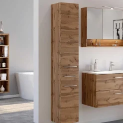 30x180x35 Badezimmer Hochschrank 2-türig - Lemnas