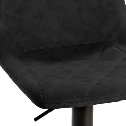 43x110x50 Barhocker mit Lehne in Schwarz - Speranza