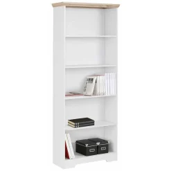 75x180x30 Bücher Regal mit fünf Fächern - Akedra