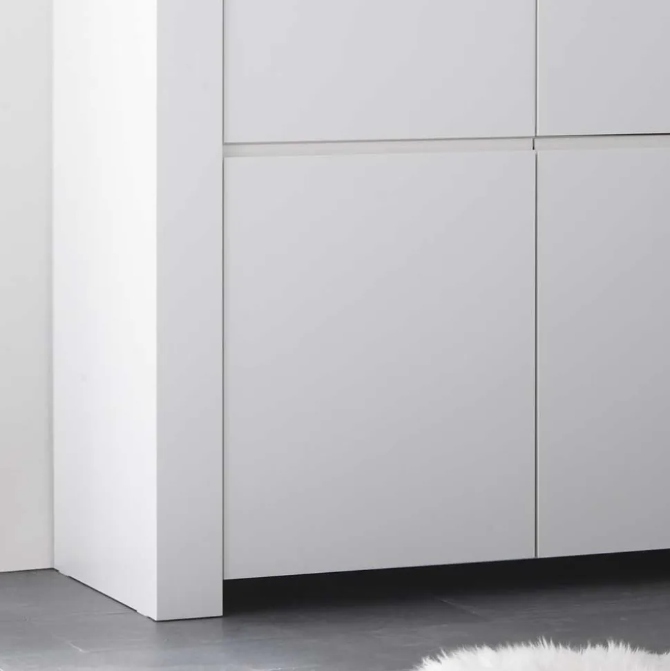 110x140x42 cm Highboard in Weiß lackiert - Mikes