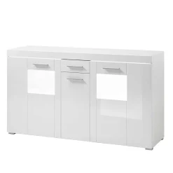 144x82x40 cm Hochglanz Sideboard in Weiß - Timmona