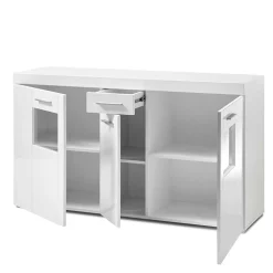 144x82x40 cm Hochglanz Sideboard in Weiß - Timmona