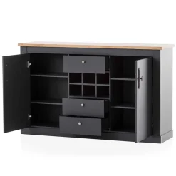104x169x45 cm Hohe Kommode mit Flaschenfächern - Lionel
