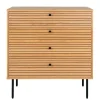 80x85x40 cm Kommode in Eiche Natur Furnier - Virona