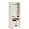 75x170x35 cm Landhaus Schrank in Weiß - Manduza