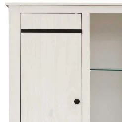 75x170x35 cm Landhaus Schrank in Weiß - Manduza