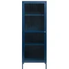 58x160x40 cm Metall Vitrine in Blau - Liseola