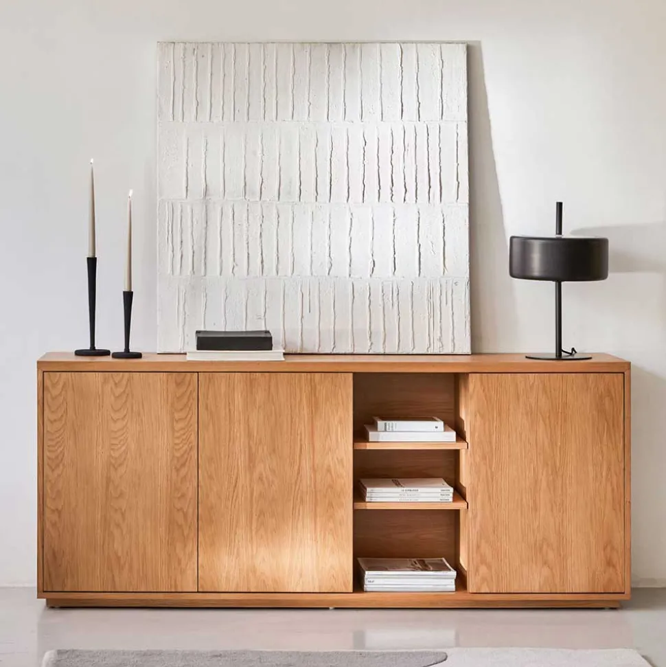 180x75x36 cm Sideboard mit drei Türen & Fächern - Elastian
