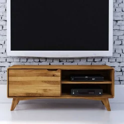120x48x40 cm Wildeiche TV Element mit Tür - Eavy