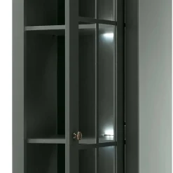 50x197x43 Country Vitrine in Dunkelgrün - Niestov