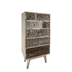 55x105x40 Design Hochkommode mit sieben Schubladen - Moonshine