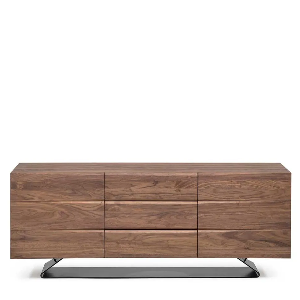 180x70x45 Design Kommode aus Nussbaum Holz - Dexter