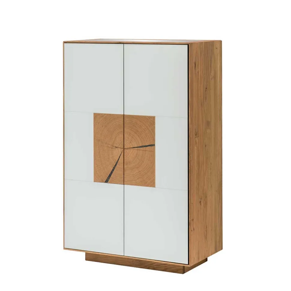 72x112x37 Design Schrank mit Glas Deckel - Mandrey
