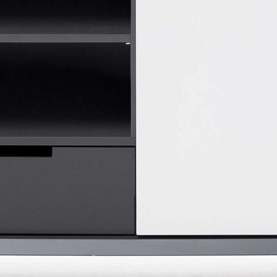 180x73x40 Design Sideboard in Grau & Weiß - Vadids