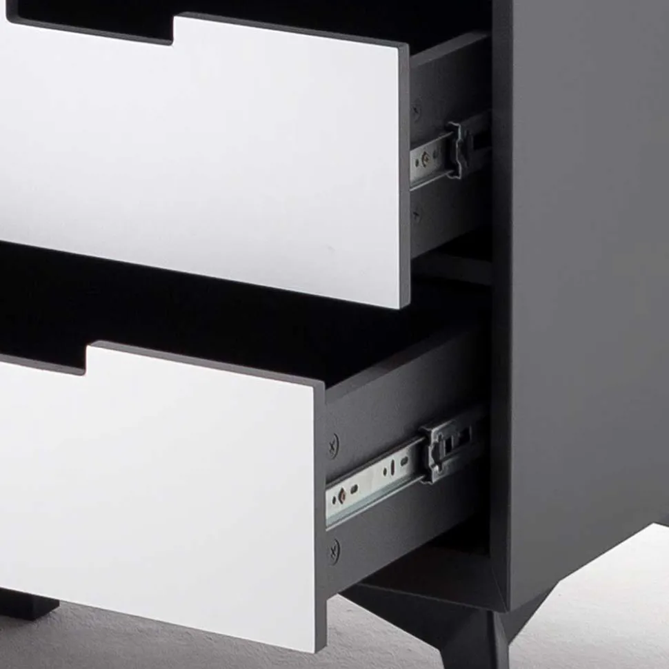 180x73x40 Design Sideboard in Grau & Weiß - Vadids