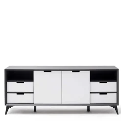 180x73x40 Design Sideboard in Grau & Weiß - Vadids