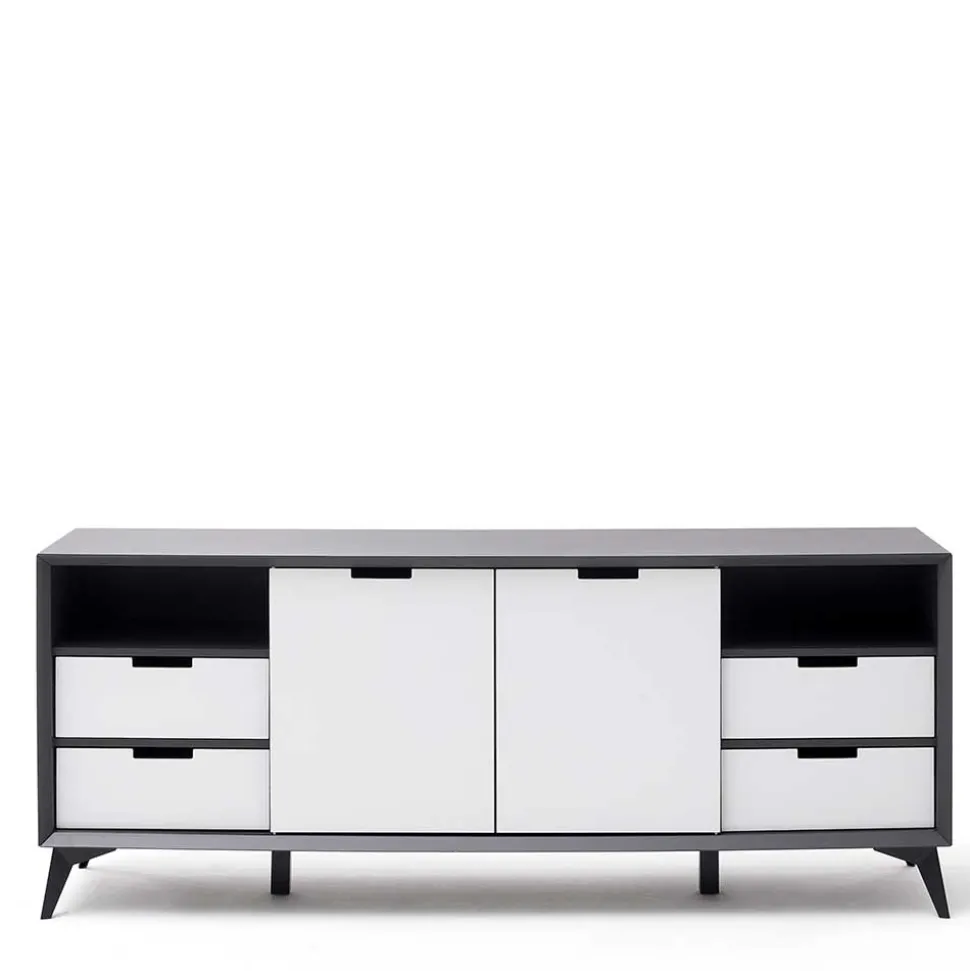180x73x40 Design Sideboard in Grau & Weiß - Vadids