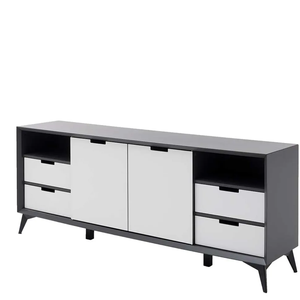 180x73x40 Design Sideboard in Grau & Weiß - Vadids