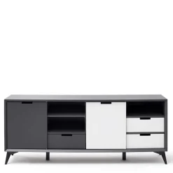 180x73x40 Design Sideboard in Grau & Weiß - Vadids
