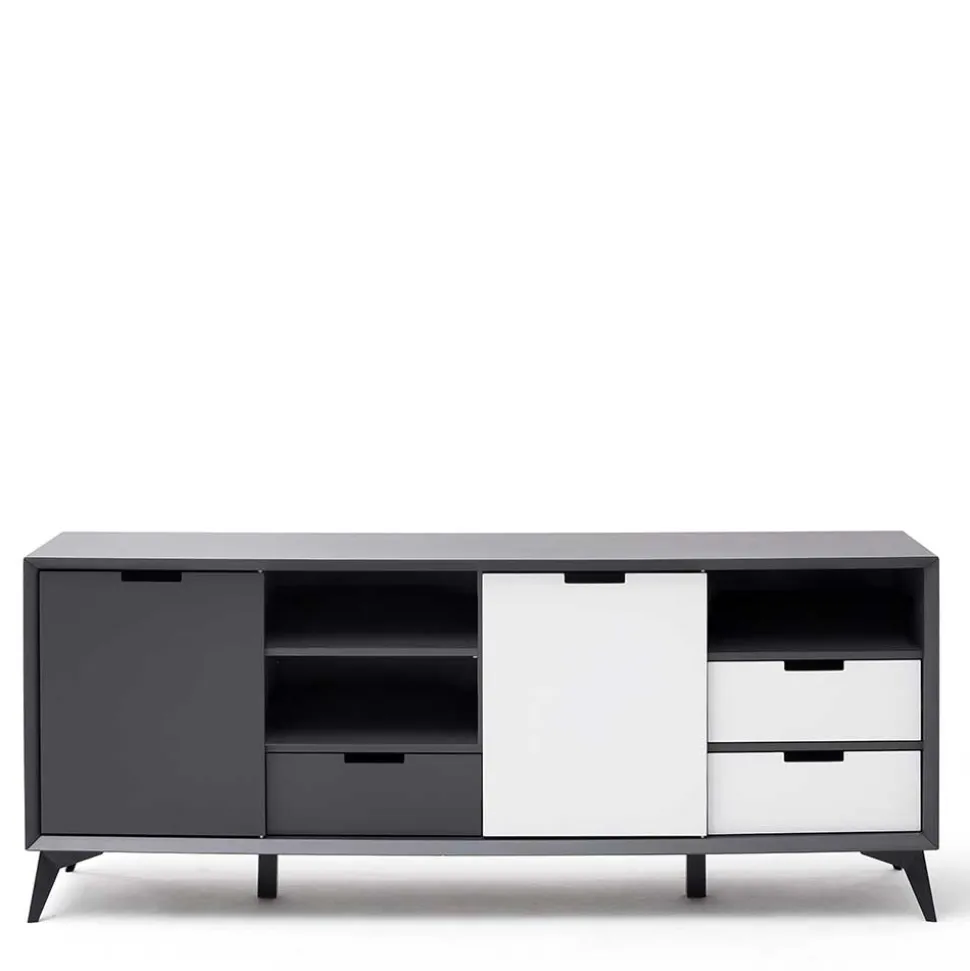 180x73x40 Design Sideboard in Grau & Weiß - Vadids