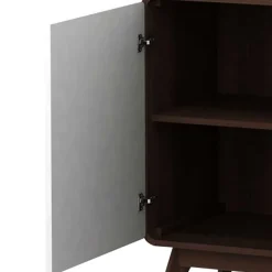 140x76x39 Design Sideboard in Weiß & Walnuss - Devkan