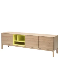 205x63x40 Designer Lowboard in Eiche Bianco & Gelb - Enifra